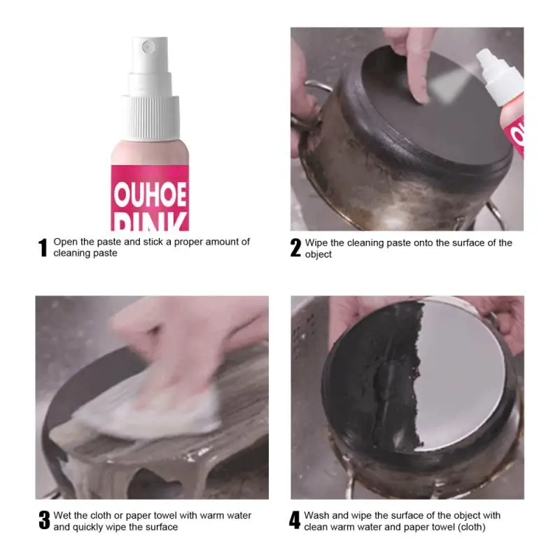 

30ml Kitchen Grease Cleaner Rust Remove Multifunctional Household Cleaning Spray To Remove Heavy Oil Stains Gentle Bubble Spray