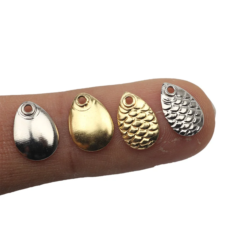 

50 шт./лот приманка для ловли нахлыстом, маленькая блесна, блесна, снасть, ивовые лезвия, гладкие аксессуары «сделай сам», шумовые, серебристы...