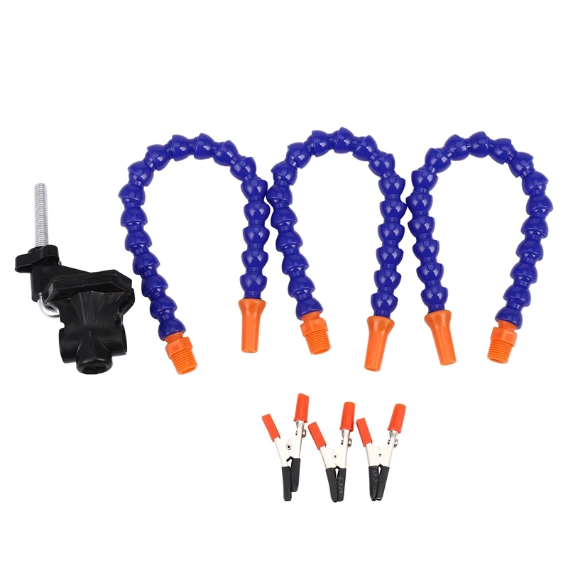 

Bench Vise Table Clamp Soldering Station with 3pc Flexible Arms Soldeirng Iron Holder PCB Welding Repair Third Hand Tool