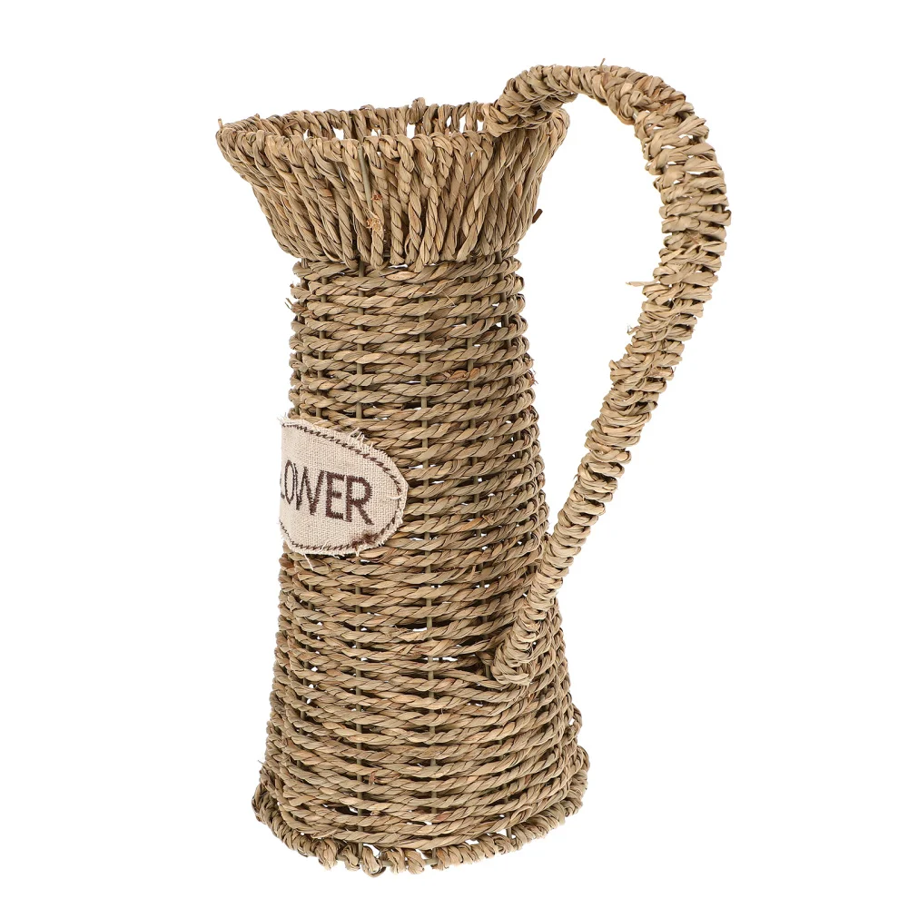 

1Pc Woven Flower Vessel Decorative Flower Arrangement Vase Flower Basket Gift