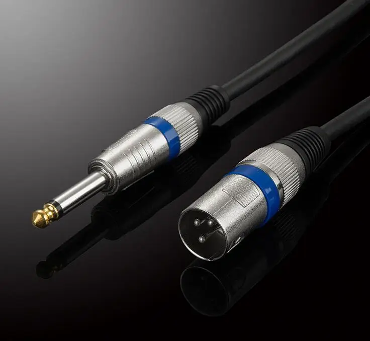 Новый 6,35 мм TS поворот на Штекерный соединитель кабель аудиокабель линия аудио провод JSJ-802B