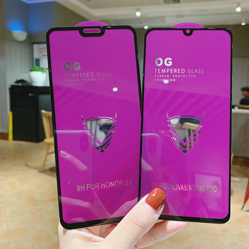 Большой закаленное стекло для huawei Y9 Y6 Y7 Prime honor 20 8X Nova 5 защитный Стекло Y5 Y7 Y9 Prime Экран протектор