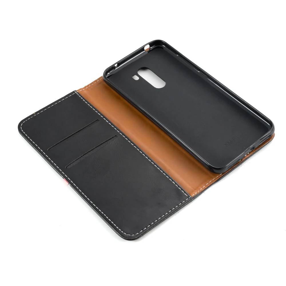 Чехол для телефона из искусственной кожи Xiaomi Pocophone F1 флип-чехол Poco чехол