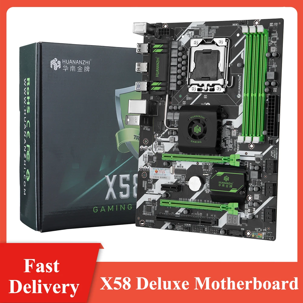 HUANANZHI X58 Роскошная для компьютера трехканальная DDR3 16G USB 3,0 десктопная материнская плата для ЦП серии LGA1366