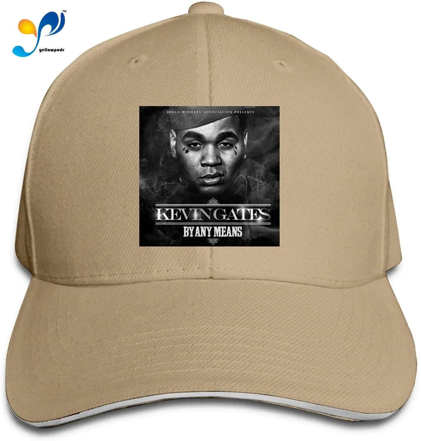 

Kevin Gates Unisex Baseball Cap Washed Cowboy Hat Adjustable Sun Hat Peaked Sandwich Hat