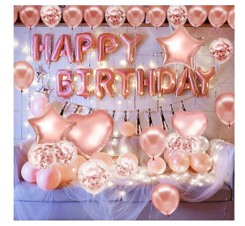 Украшения на день рождения вечерние воздушные шары с украшением в виде кисточек