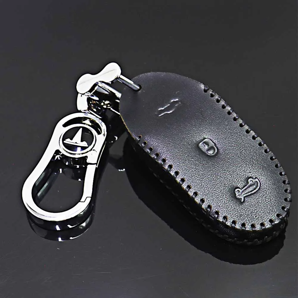 

Good quality leather Key case for tesla model 3 accessories Car key case metal Keychain car decoration Car stickers