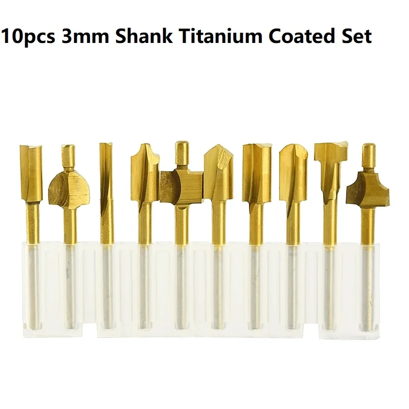 Вращающийся фреза с Оловянным покрытием HSS сверла 3 мм хвостовик древесины фрезы