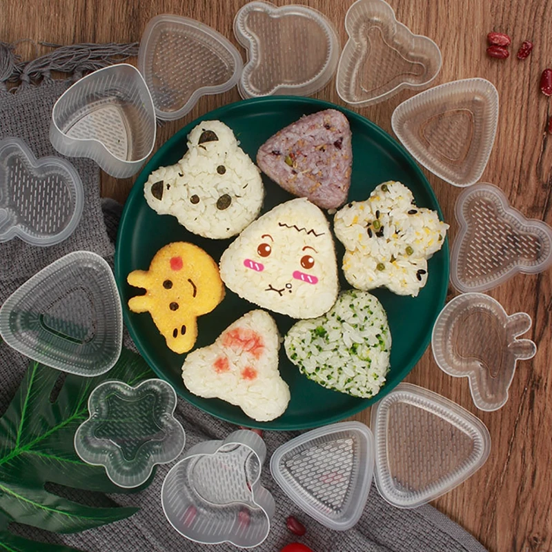 

Japanese Sushi Maker Mold Rice Mold Plastic DIY Easy Release Rice Ball Mold Sushi Maker Tool For Home Kitchen Bento Accessories