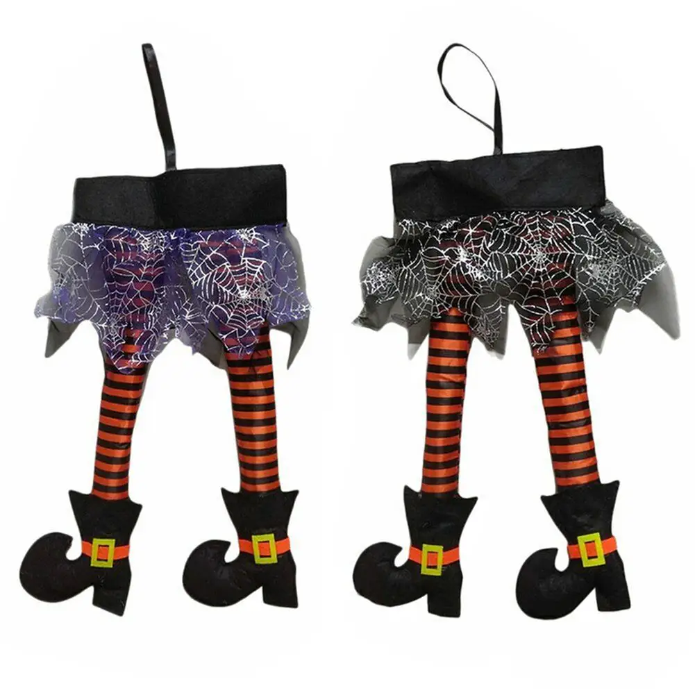 

Halloween Witch's Legs Wicked Novelty Crushed Witch Legs Hanging Witch Plush Witch Legs With Shoes Halloween Party Decor Props