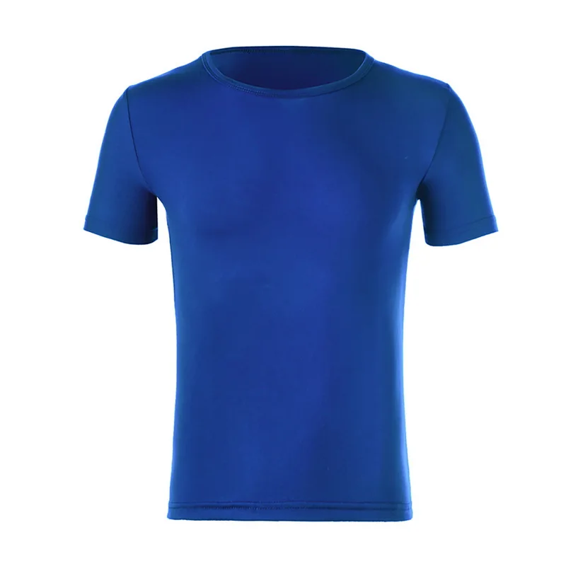 Blue Pui men tiua новая мужская футболка из полиэстера белая мужская футболка Летняя с коротким рукавом размера плюс Мужская футболка черный Топ Футболка тонкая рубашка - Цвет: Blue