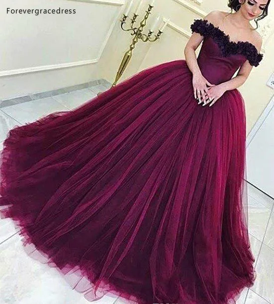 

2019 Wine Red Quinceanera Dress Princess Arabic Dubai Off Shoulder Sweet 16 Ages Long Girls Prom Party Pageant Gown Plus Size