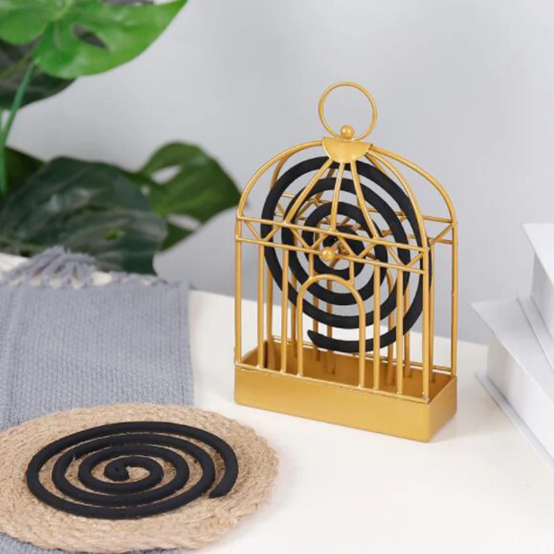 

New Birdcage Design Mosquito-repellent Incense Holder Mosquito Coil Frame Insect Repellent Incense Rack Home Decoractive Holder