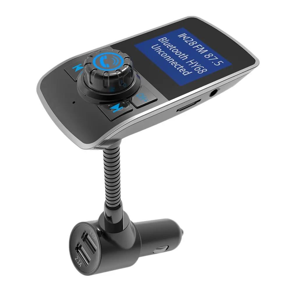 Car mp3 color large screen 1.44 inch U disk music player Bluetooth receiver fm transmitter fast charge car charger | Электроника
