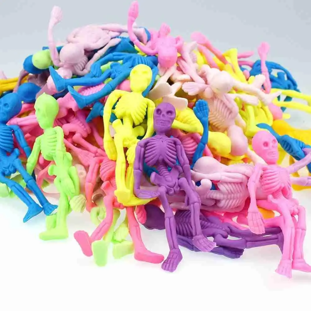

Stretchable Skeleton TPR Halloween Toys Soft Plastic Stretchable Skeleton Halloween Tricky Funny Toys Halloween Children Fun Toy