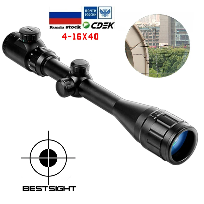 

BESTSIGHT 4-16X40 AOE Optics Riflescope Red&Green Illuminated Sight Rifle Scope Sniper Gear For Hunting Scopes Airsoft Rifle