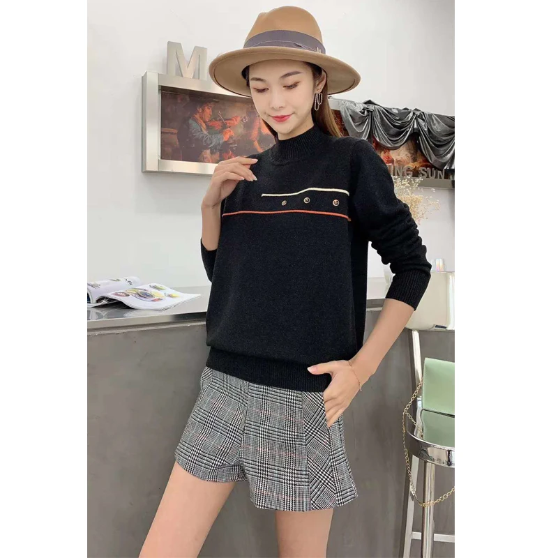 5 PCS Factory Wholesale Women Long Sleeve Sweaters Autumn Winter Slim Women Pullover Knitted Sweater Soft Warm woman sweaters