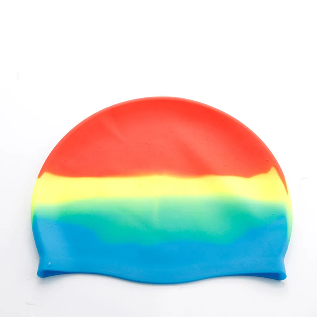Шапочка для плавания взрослых силиконовая прочная Дамская Мужская бесшовная
