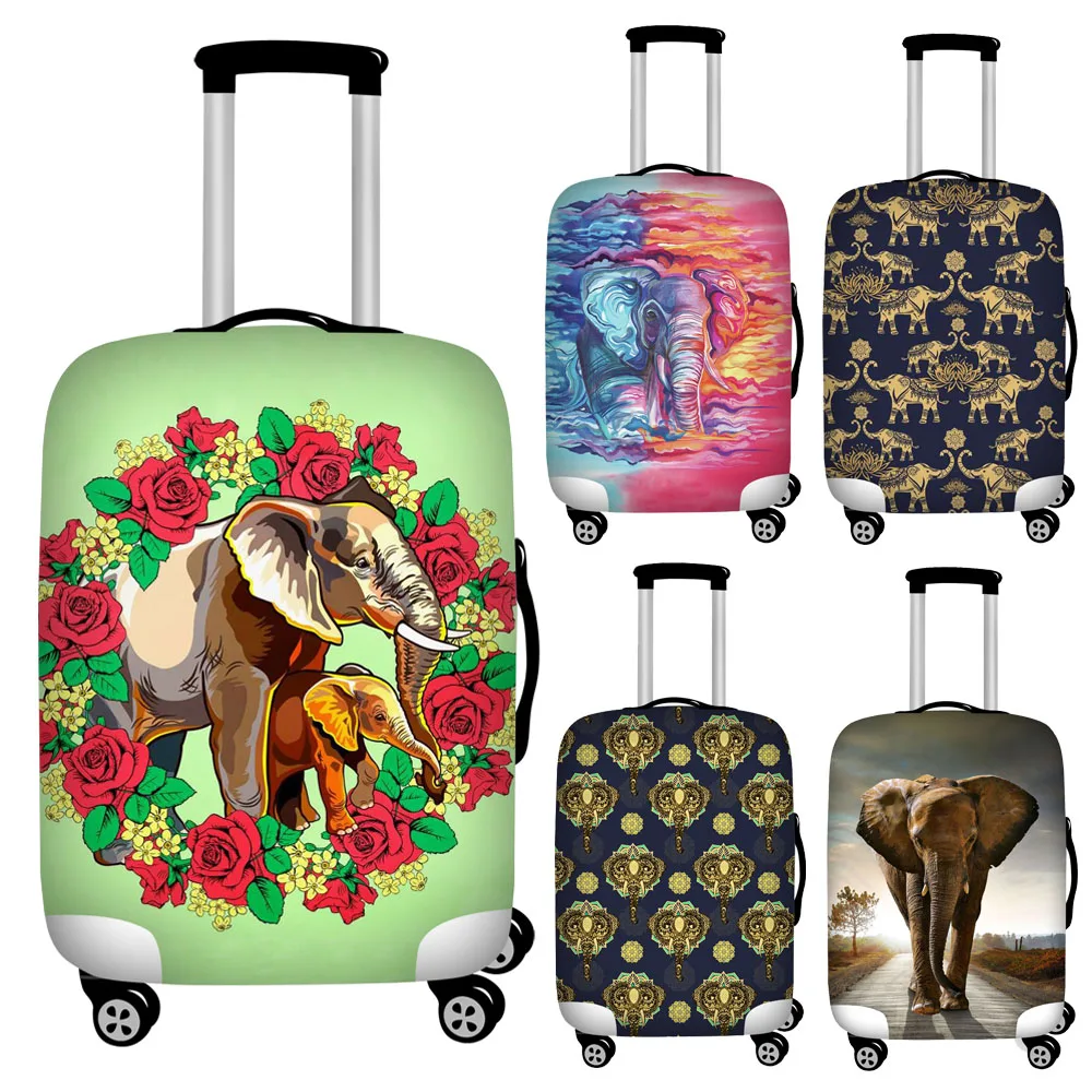 

Чехол для чемодана на колесиках 18-32 дюйма, пылезащитный, водонепроницаемый, с принтом в виде слона