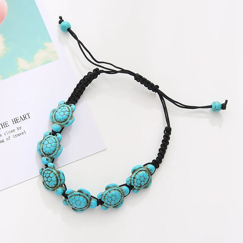 Fashion Turtle Bracelet Women All-match Bracelets In Color Hawaiian Sea Handmade Rope Chain Jewelry | Украшения и аксессуары