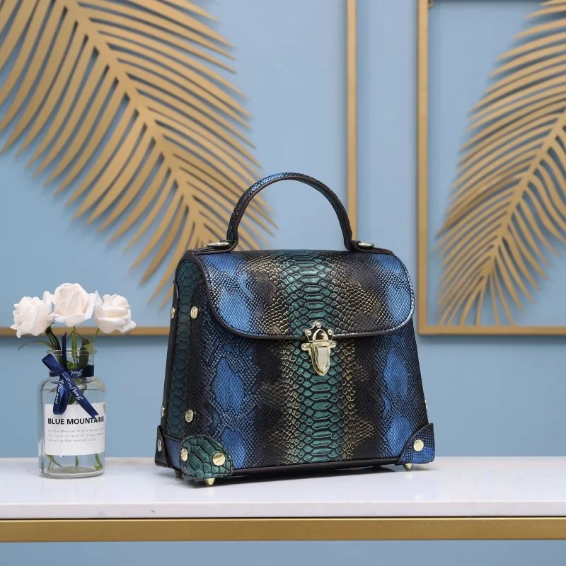 

Luxury Bag Serpentine Handbag Women High Quality Vintage Printing Pu Leather Crossbody Bags Fashion Ladies Flap Messenger Bag