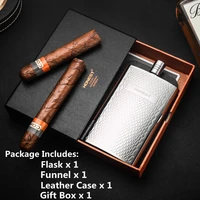 snake skin pattern 5 5 oz 160ml pocket hip flask food grade304 stainless steel canteen for whiskey vodka alcohol with gift box
