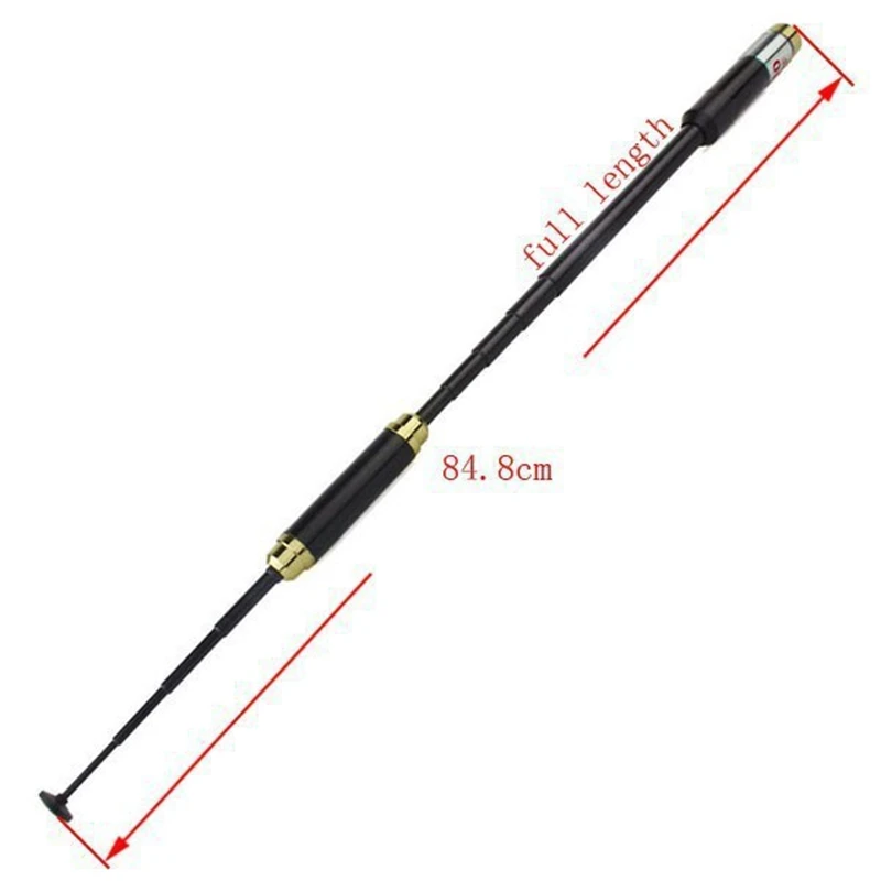 

AL-800 walkie-talkie UV dual-section high-gain hand station telescopic rod antenna for 888S/5R/UV82 SMA BNC