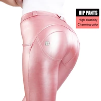 melody pink patent leather pants winter leggings skinny scrunch butt winter clothes women body shaper for women free shipping
