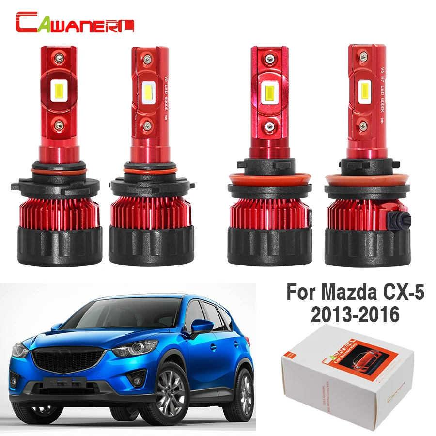 Cawanerl 4 X автомобильные светодиодсветодиодный лампы 60 Вт для фар дальнего и