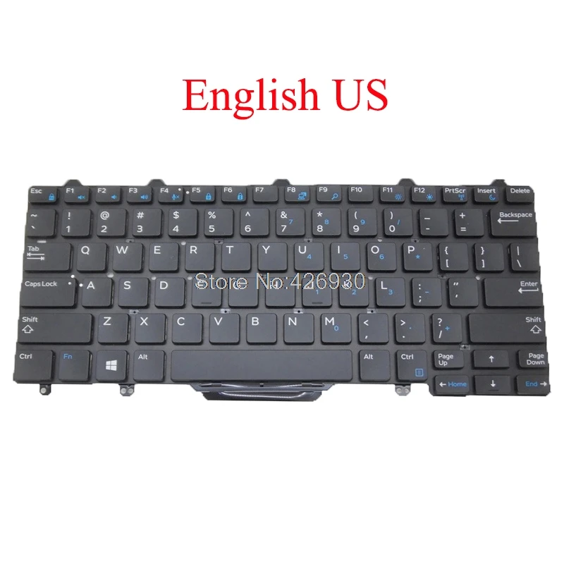 

US Keyboard For DELL For Latitude 7350 E5250 E5270 E7250 E7270 E7450 E7470 3160 3150 English PK131DK3A00 SG-63200-XUA 0VW71F