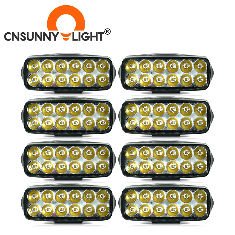 CNSUNNYLIGHT 8 шт. светодиодные фары для работы 3 лм мотоциклы фара грузовика рабочая