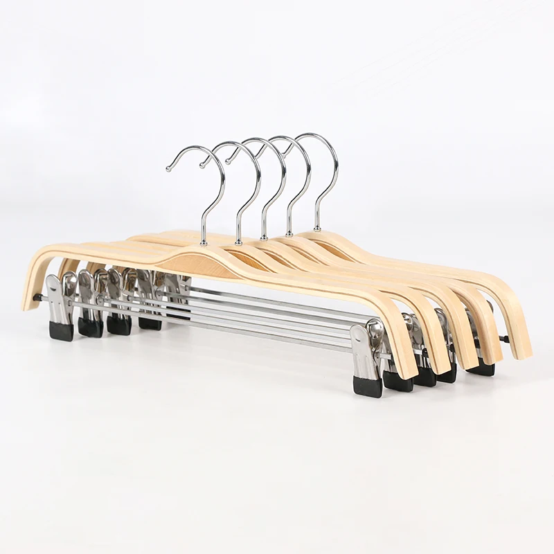 1 / 5 шт для взрослых фанерные деревянные вешалка брюк на широких шкаф одежды