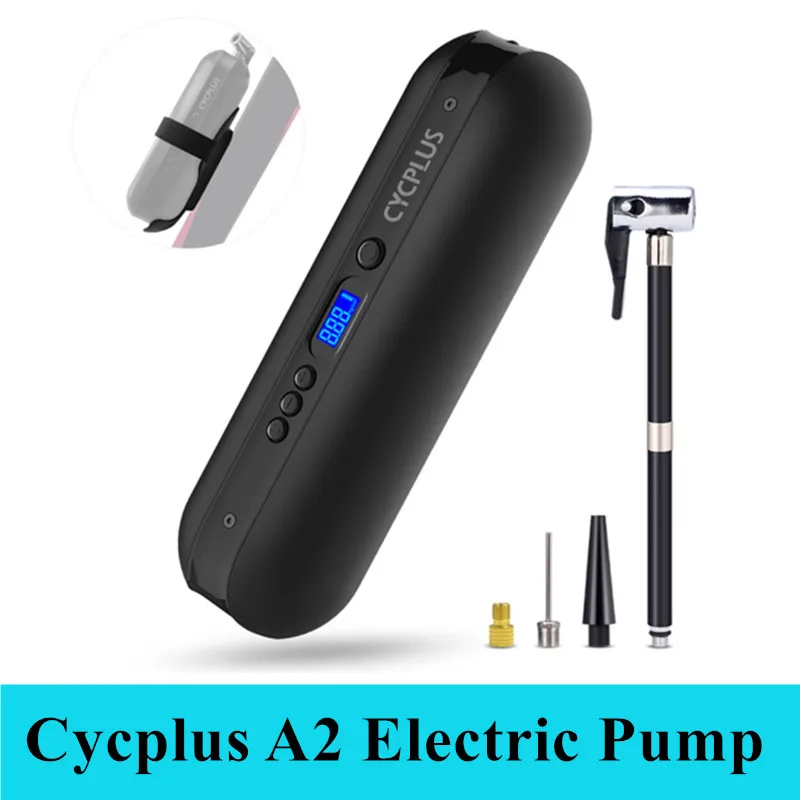 

CYCPLUS A2 Electric Bike Pump High Pressure 150psi Mini Smart Air Inflator Hand Pump Bicycle Pumps