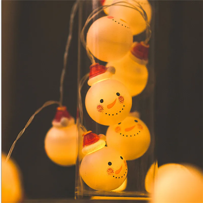 Рождественская елка украшения Единорог Снеговик светодиодный ная гирлянда огни