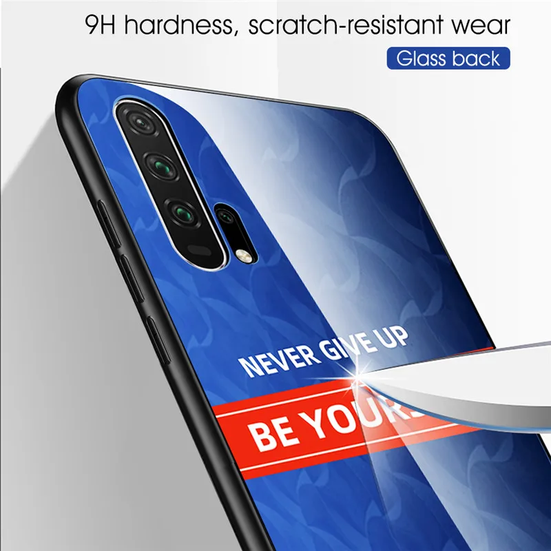 Цветной чехол для телефона из закаленного стекла huawei Honor 8X 9X mate 20 Pro P20 Lite P Smart Plus Y6 Y7