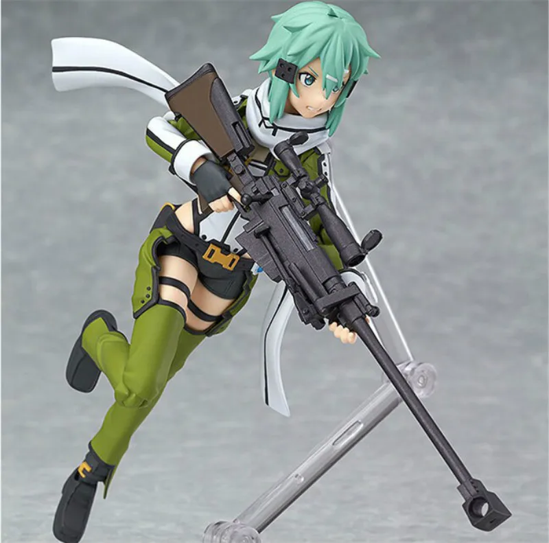 

Anime Sword Art Online Figure Brinquedos Figma 241 Sinon Shino Asada Sao 2 PVC Action Figure Juguetes Collection Model Kids Toy