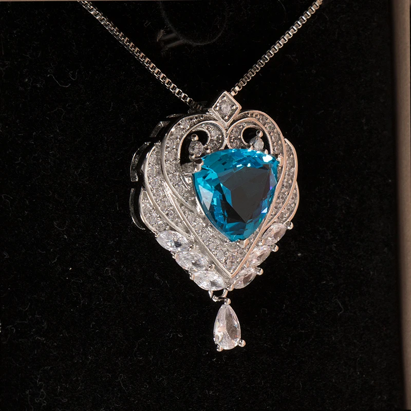 Женское ожерелье из серебра 925 пробы с подвеской в виде сердца - купить по