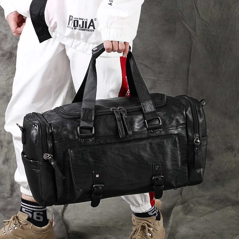 

YILIAN New fashion soft leather travelling bag Men's business handbag large capacity versatile computer briefcase