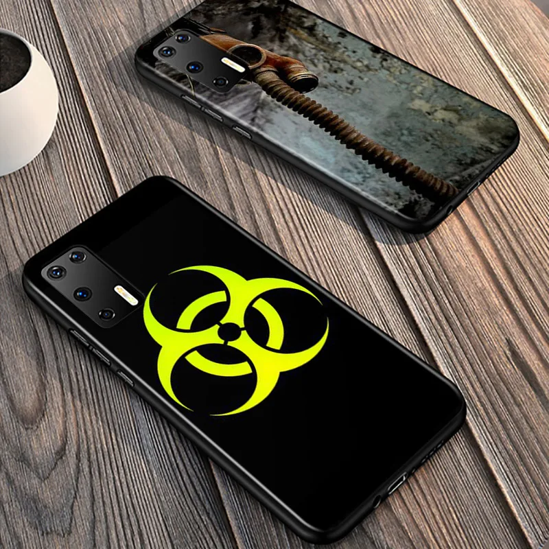 

Chernobyl TV For Huawei P40 P30 P20 Pro P10 P9 P8 Lite E Plus 5G 2019 Phone Case Bright Black Silicone Cover