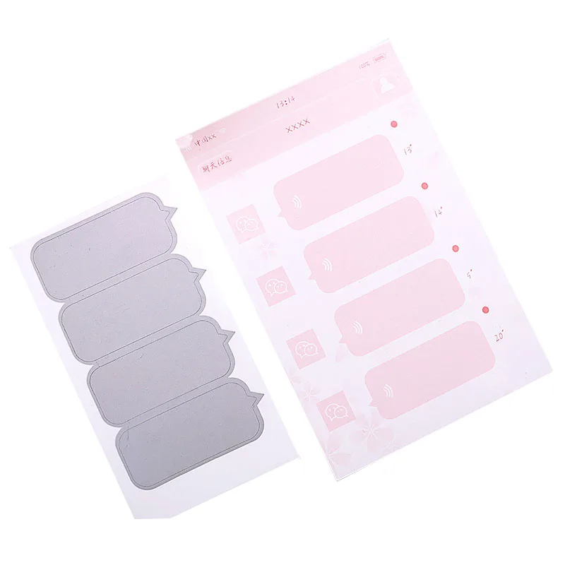 Креативная открытка на день Святого Валентина белая наклейка сделай сам стол