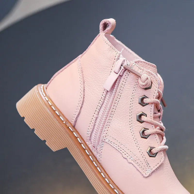 2019 детская обувь осень и зима новые ботинки martin для девочек дикие Модные в