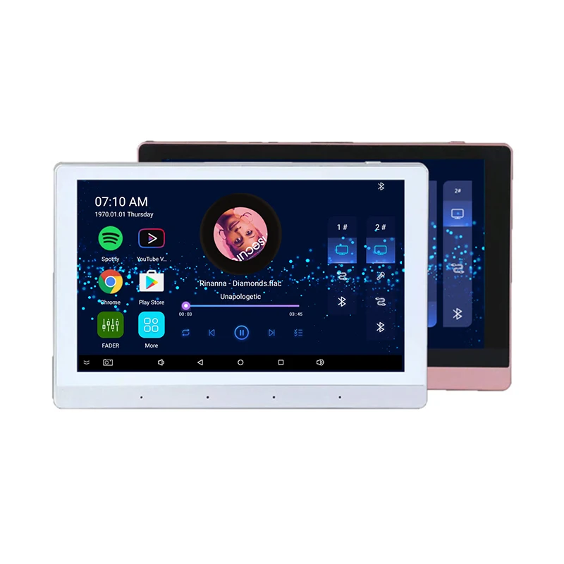 7 inch touch screen wall amplifier home audio system Android Bluetooth Wireless WiFi Wall Amplifier Audio Coaxial SUMWEE
