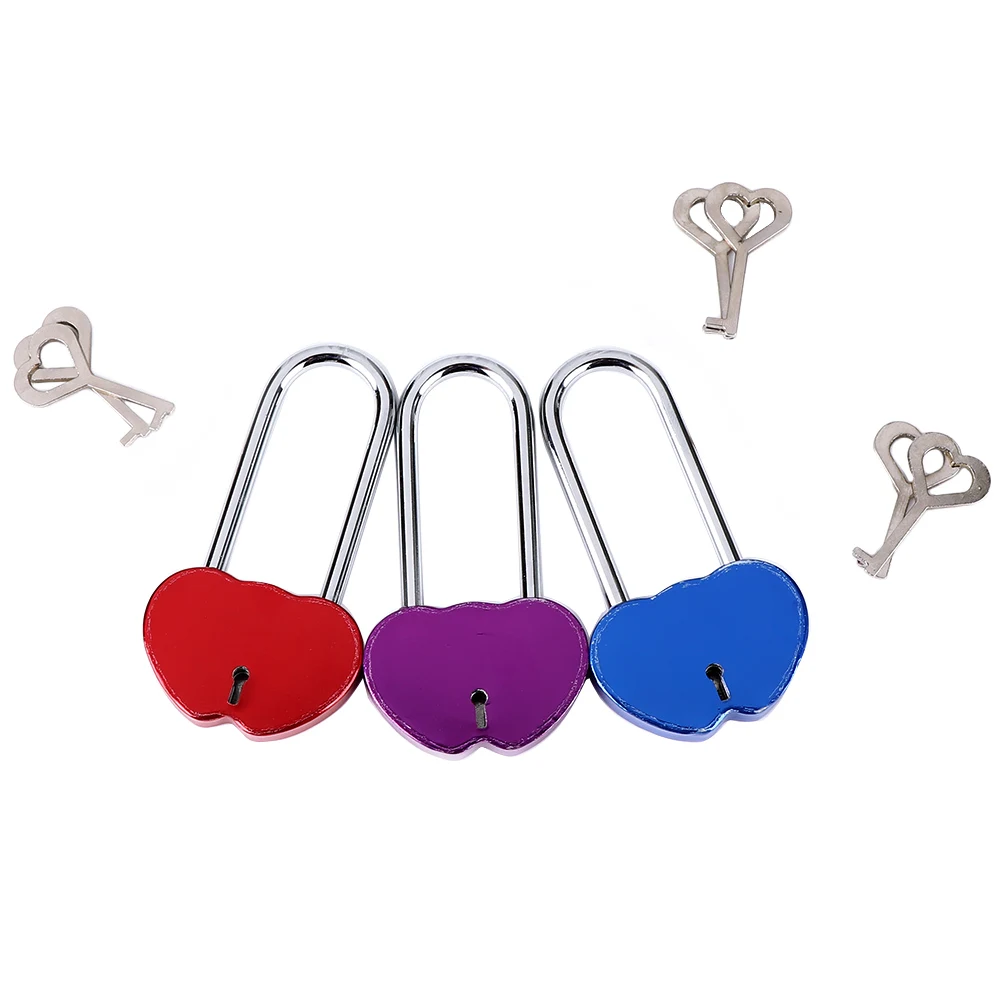1 Pcs Heart Padlocks Vintage Metal Pad Lock with Two Keys For Jewelry Box Diary Book Suitcase | Обустройство дома