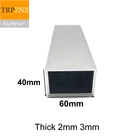 40x60 мм, толстый 2mm3mm, Прямоугольная алюминиевая трубка-профиль, 6063 алюминиевая квадратная труба, алюминиевый профиль для украшения