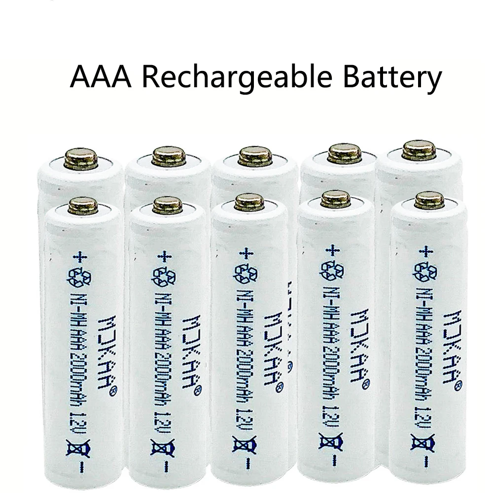 MJKAA 8/10 шт. AAA 2000 мАч металл-гидридных или никель 1,2 V Перезаряжаемые Батарея 3A Высокое качество батареи для Камера игрушечные часы