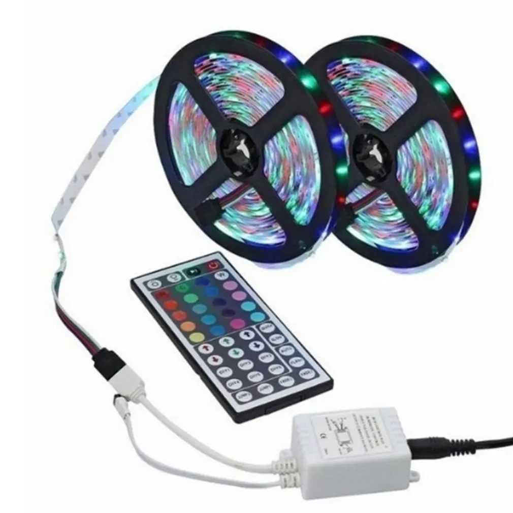 

Rgb Smd3528 светодиодная лента, не является водонепроницаемой Rgb-меняющей цвет мягкой светодиодной ленты с 44-клавишным инфракрасным контроллеро...