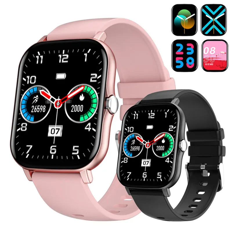 Смарт часы с сенсорным HD экраном 1 7 дюйма для мужчин и женщин пульсометром фитнес