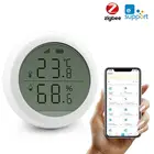 Датчик температуры и влажности EWelink Zigbee Smart Life, комнатный гигрометр-термометр с ЖК-дисплеем, поддержка Gateway