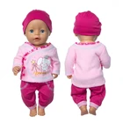 Новый костюм + шапка, Одежда для кукол, подходит для кукол 17 дюймов 43 см, одежда для новорожденных, костюм для малышей, подарок на день рождения