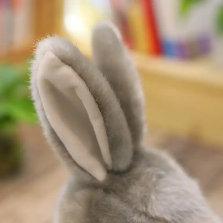 Милый белый кролик с длинными ушками плюшевая игрушка заяц подарок на день